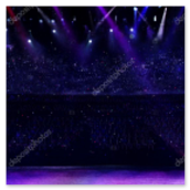 Live event stage with LED wall and lighting