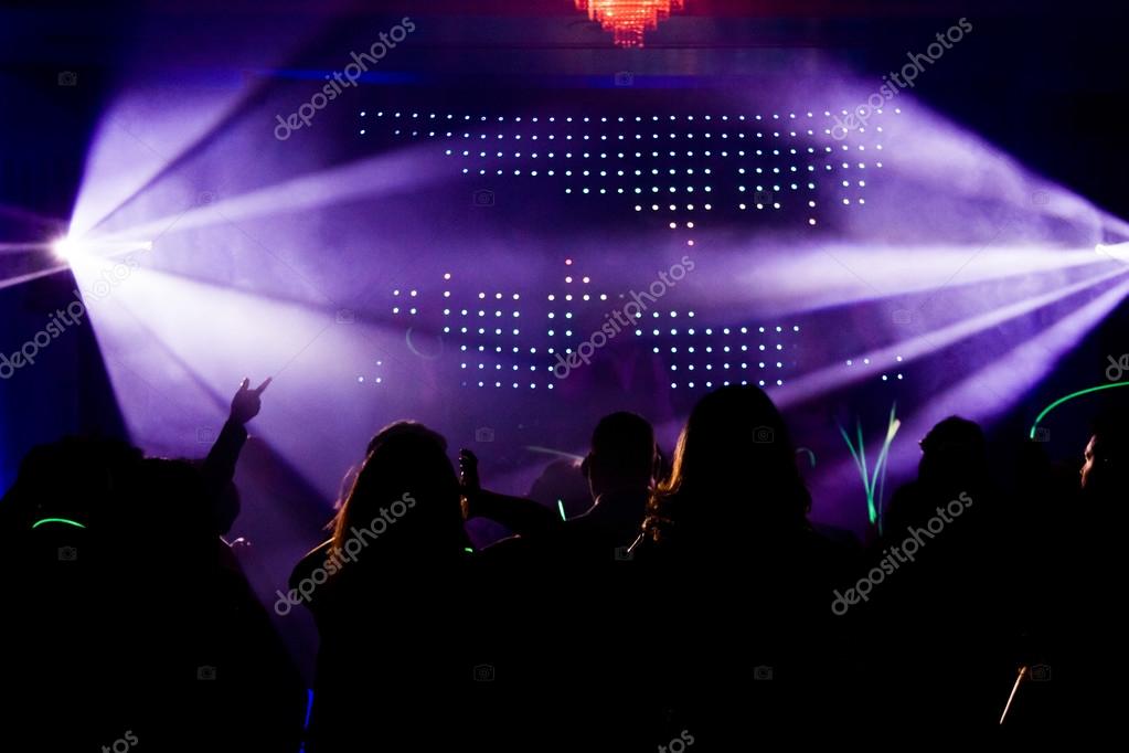 Live music venue with LED wall and lighting